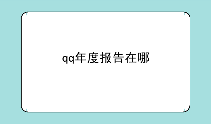 qq年度报告在哪