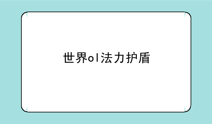 世界ol法力护盾