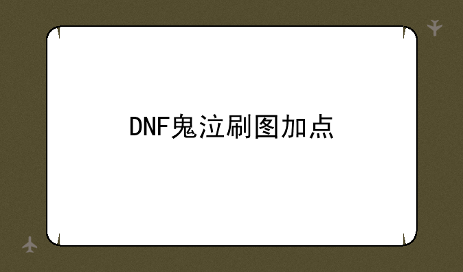 DNF鬼泣刷图加点