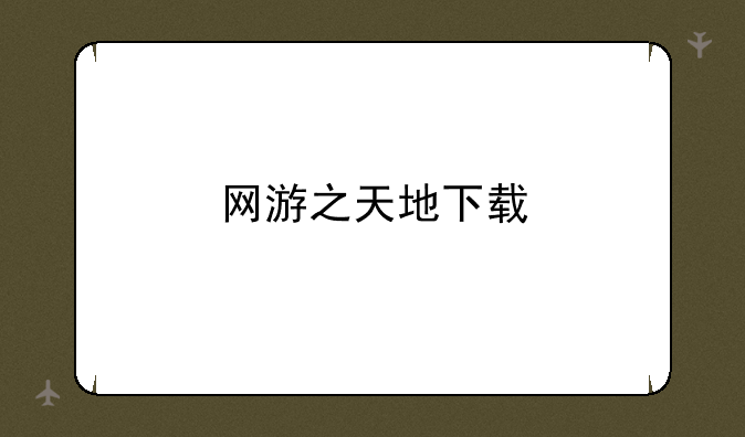 网游之天地下载