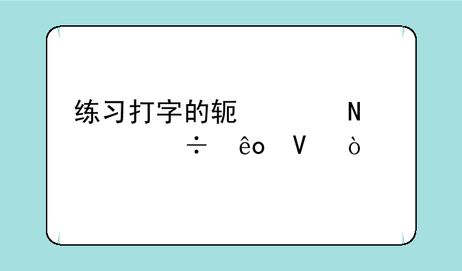 练习打字的软件哪款好些啊？
