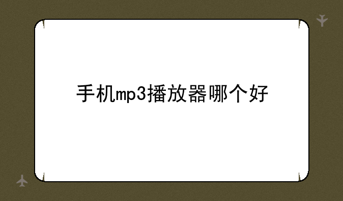 手机mp3播放器哪个好
