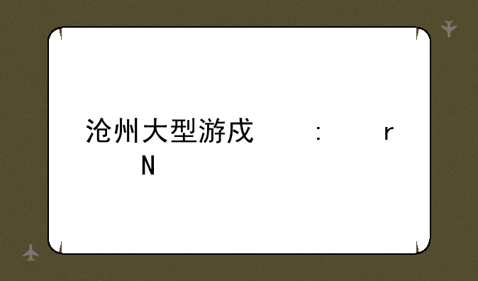 沧州大型游戏厅在哪