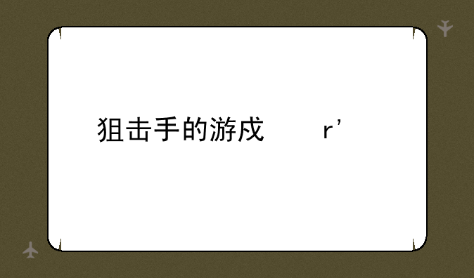 狙击手的游戏有几款