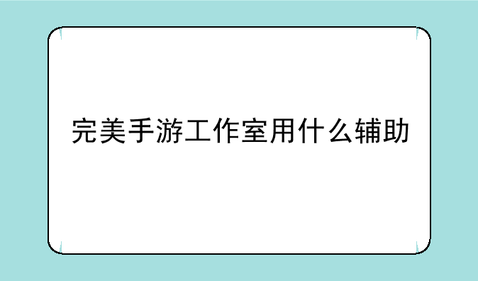 完美手游工作室用什么辅助