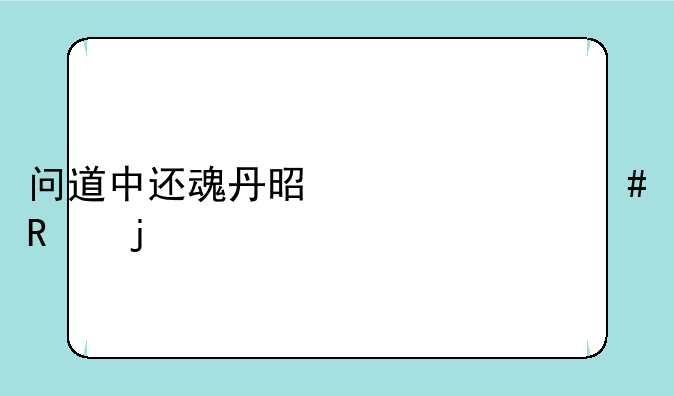 问道中还魂丹是干什么用的