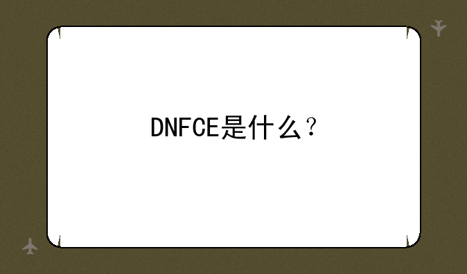 DNFCE是什么？